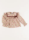 Daphne Floral Long Sleeve Blouse in Pink (12mths-10yrs) Blouses  from Pepa London