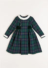 Windsor Tartan Dress in Green (12mths-10yrs) Dresses  from Pepa London