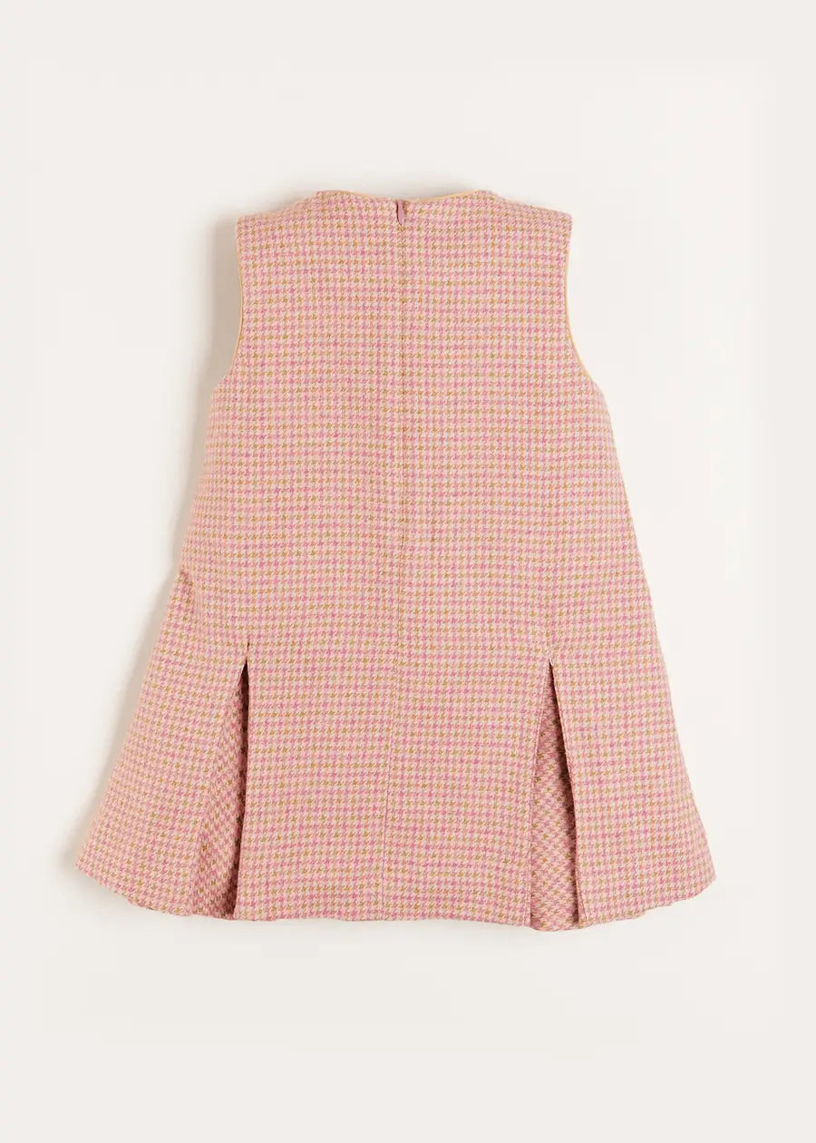 Warwick Sleeveless Pinafore Dress in Pink (12mths-10yrs) Dresses  from Pepa London
