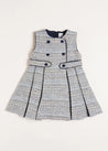 Walton Boucle Dress in Blue (12mths-10yrs) Dresses  from Pepa London