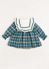 Windsor Tartan Dress in Blue (12mths-6yrs) Dresses  from Pepa London