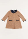 Chester Puppytooth Dress in Caramel (18mths-10yrs) Dresses  from Pepa London