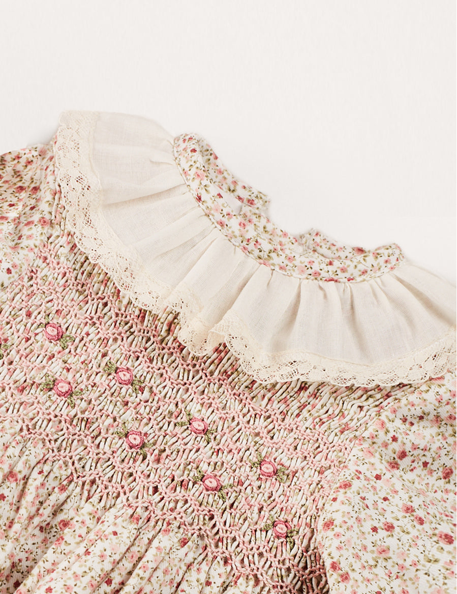 Ophelia Floral Dress with Bloomers in Pink (1mth-12mths) Dresses  from Pepa London