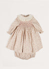 Ophelia Floral Dress with Bloomers in Pink (1mth-12mths) Dresses  from Pepa London