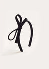 Velvet Thin Bow Hairband in Black Hair Accessories  from Pepa London