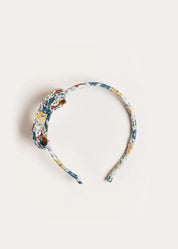 Emilia Floral Meduim Bow Hairband in Caramel Hair Accessories  from Pepa London