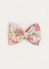 Florence Floral Medium Bow Clip in Pink Hair Accessories  from Pepa London