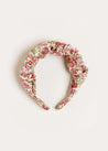 Daphne Floral Hairband in Raspberry Hair Accessories  from Pepa London