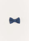 Plain Small Bow Clip in Royal Blue Hair Accessories  from Pepa London