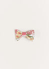 Florence Floral Small Bow Clip in Pink Hair Accessories  from Pepa London