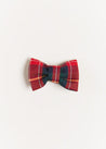 Belgravia Tartan Small Bow Clip in Red Hair Accessories  from Pepa London