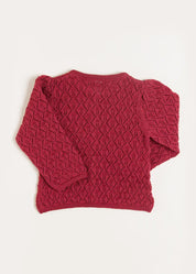 Openwork Cardigan in Pink (6mths-10yrs) Knitwear  from Pepa London