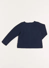 Openwork Cardigan in Navy (6mths-10yrs) Knitwear  from Pepa London