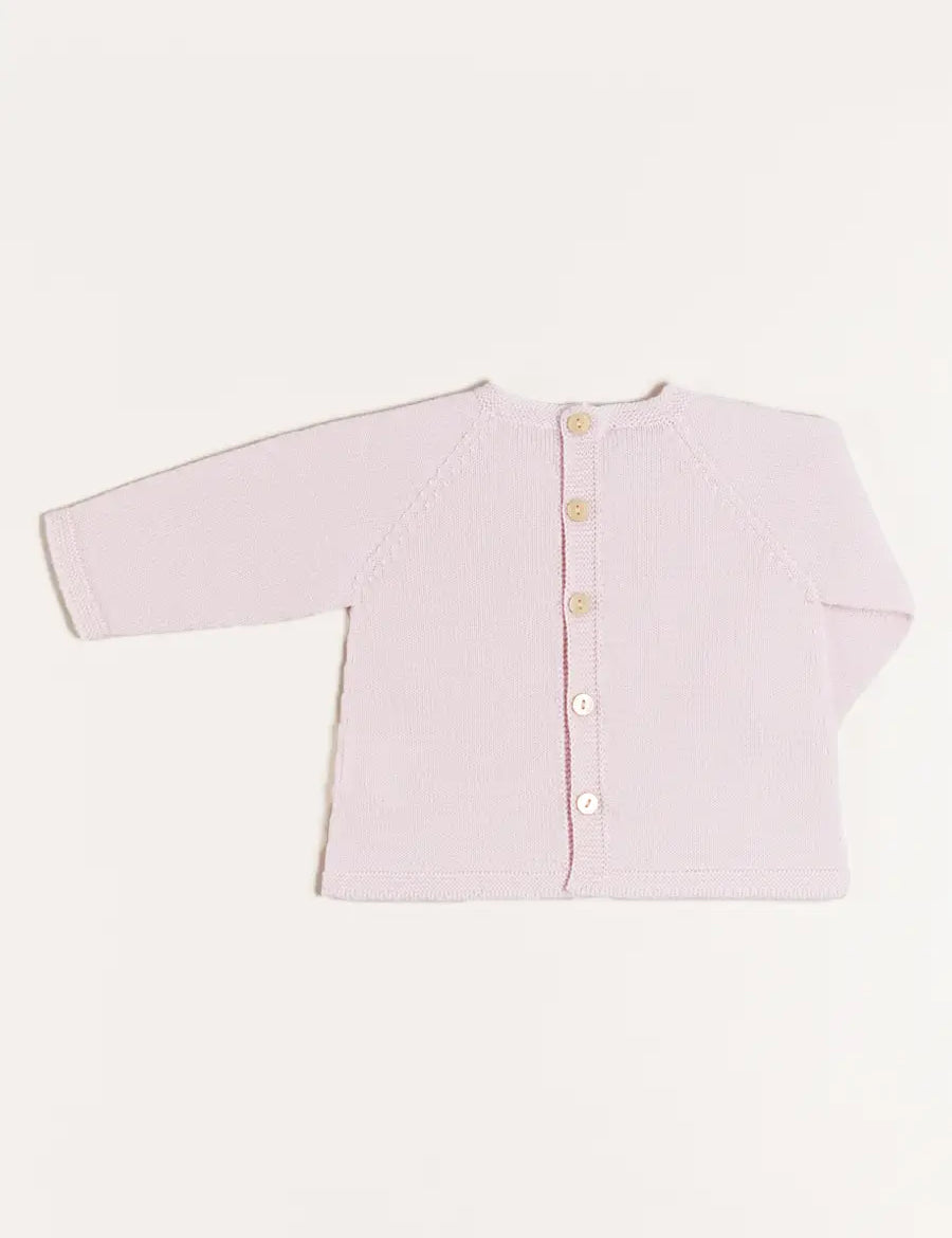 Openwork Detail Jumper in Pink (1-9mths) Knitwear  from Pepa London