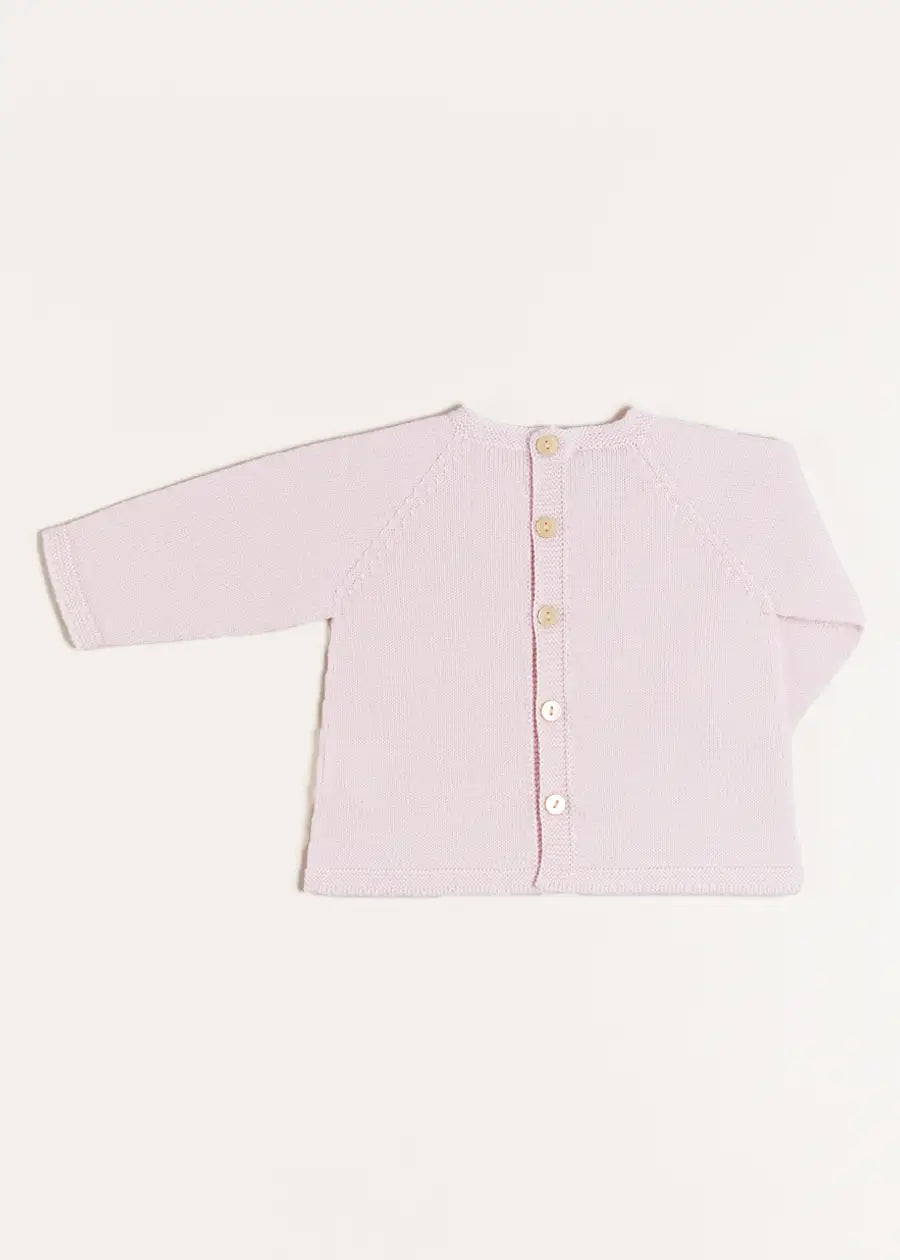 Openwork Detail Jumper in Pink (1-9mths) Knitwear  from Pepa London