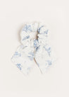 Toile Scrunchie in Blue Hair Accessories  from Pepa London