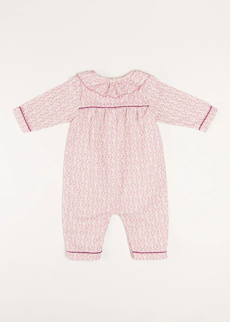 Laurel Floral Ruffle Collar Nightwear in Pink (6mths-3yrs) Nightwear  from Pepa London