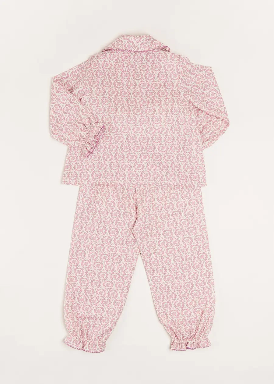 Laurel Floral Pyjamas in Pink (18mths-10yrs) Nightwear  from Pepa London