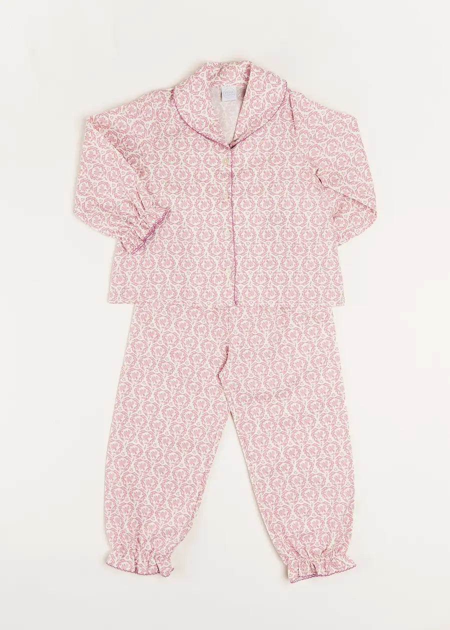 Laurel Floral Pyjamas in Pink (18mths-10yrs) Nightwear  from Pepa London