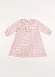 Laurel Floral Ruffle Detail Nightdress in Pink (18mths-10yrs) Nightwear  from Pepa London