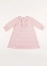 Laurel Floral Ruffle Detail Nightdress in Pink (18mths-10yrs) Nightwear  from Pepa London