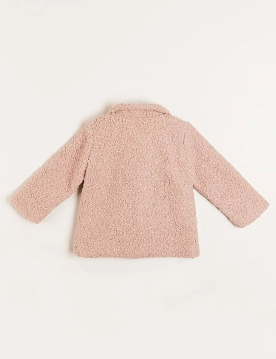 Fluffy Pea Coat in Pink (12mths-3yrs) Coats  from Pepa London