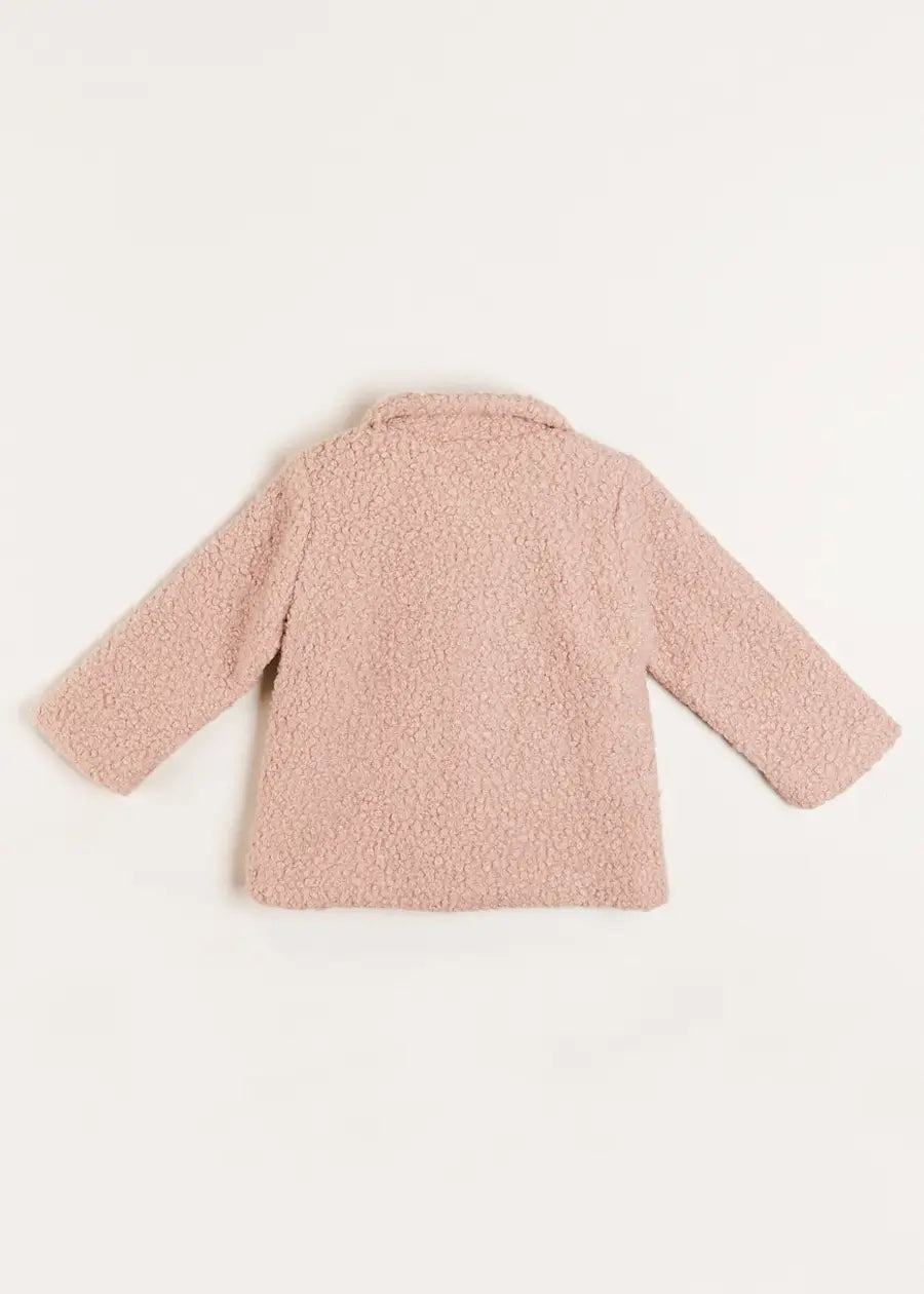 Fluffy Pea Coat in Pink (12mths-3yrs) Coats  from Pepa London
