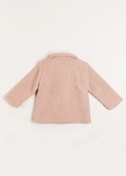 Fluffy Pea Coat in Pink (12mths-3yrs) Coats  from Pepa London