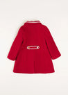 Single Breasted Wool Coat in Red (4-10yrs) Coats  from Pepa London