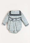 Evelyn Floral Mariner Romper in Blue (6mths-2yrs) Rompers  from Pepa London