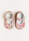 Florence Floral Mary Jane Pram Shoes in Pink (17-20EU) Shoes  from Pepa London