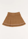 Pleated Knitted Skirt in Caramel (4-10yrs) Skirts  from Pepa London