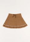 Pleated Knitted Skirt in Caramel (4-10yrs) Skirts  from Pepa London