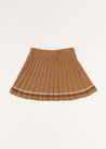 Pleated Knitted Skirt in Caramel (4-10yrs) Skirts  from Pepa London