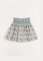 Emilia Floral Skirt in Burgundy (4-10yrs) Skirts  from Pepa London
