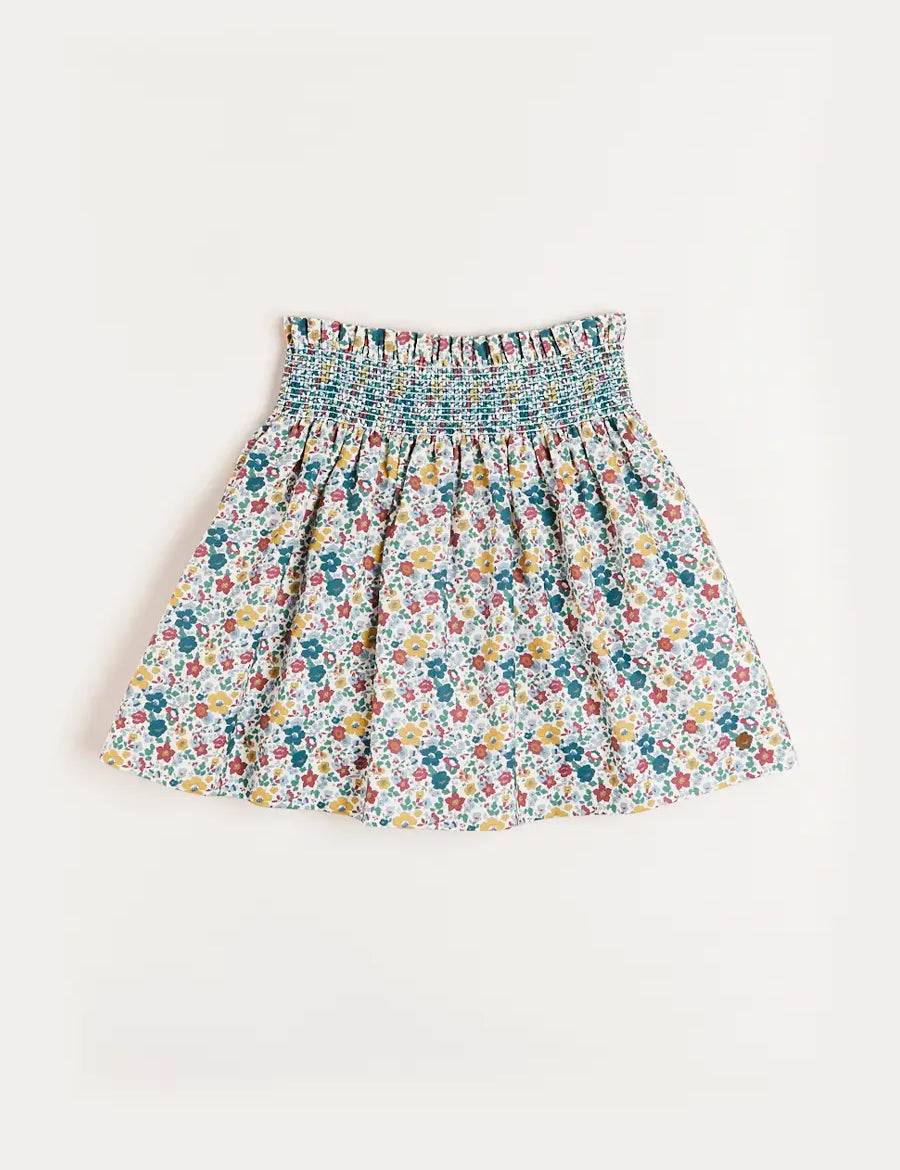 Emilia Floral Skirt in Burgundy (4-10yrs) Skirts  from Pepa London