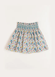 Emilia Floral Skirt in Burgundy (4-10yrs) Skirts  from Pepa London