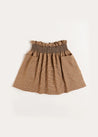 Chester Puppytooth Skirt in Caramel (4-10yrs) Skirts  from Pepa London