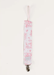 Audrey Toile Dummy Clip in Pink ACCESSORIES from Pepa London