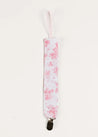 Audrey Toile Dummy Clip in Pink ACCESSORIES from Pepa London