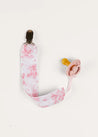 Audrey Toile Dummy Clip in Pink ACCESSORIES from Pepa London