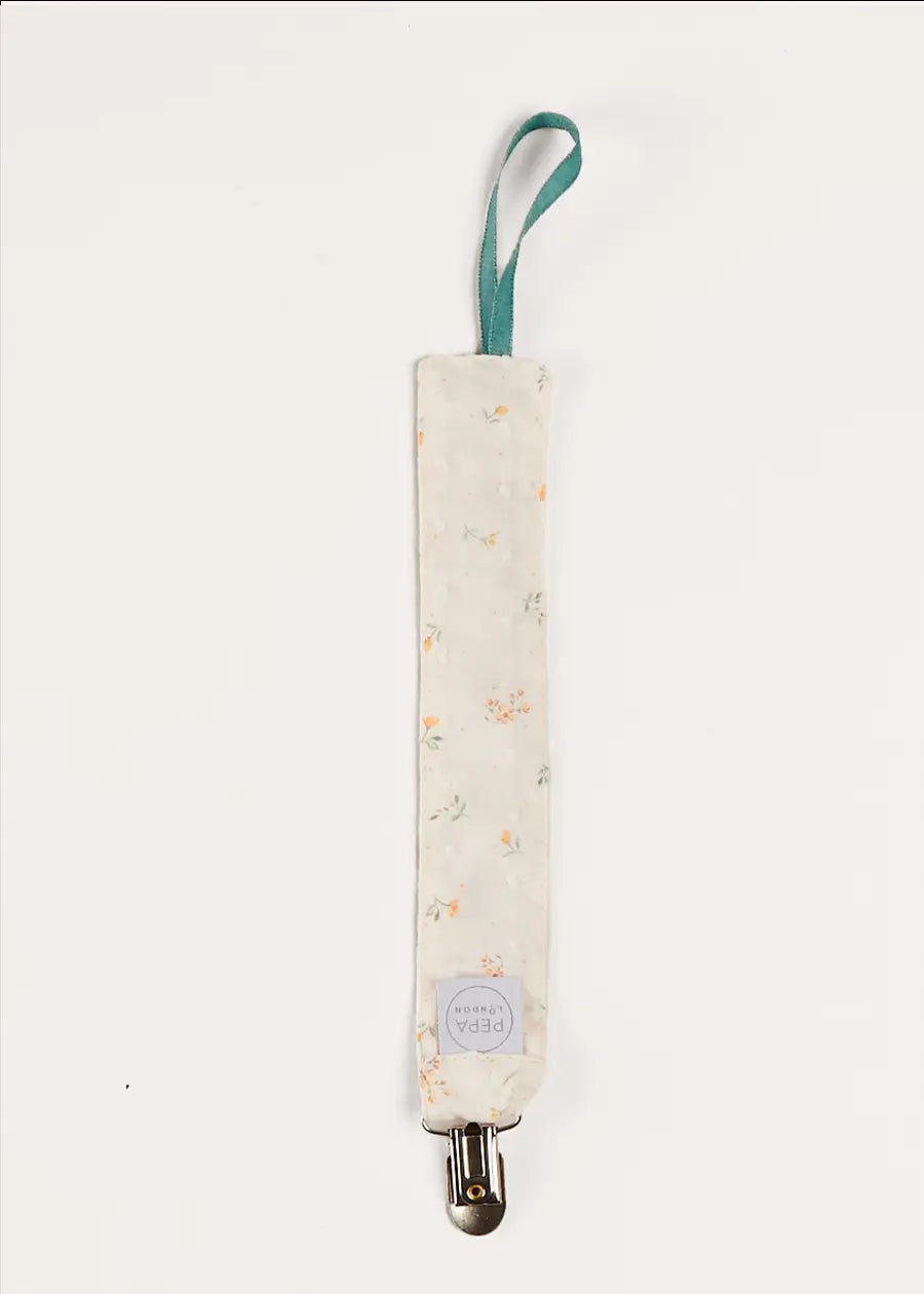 Esme Floral Dummy Clip in White ACCESSORIES from Pepa London