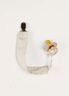 Waterford Striped Dummy Clip in Beige ACCESSORIES from Pepa London