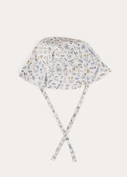 Ellis Birds Tie Hat in Blue Made with Liberty Fabric (XS-L) ACCESSORIES from Pepa London