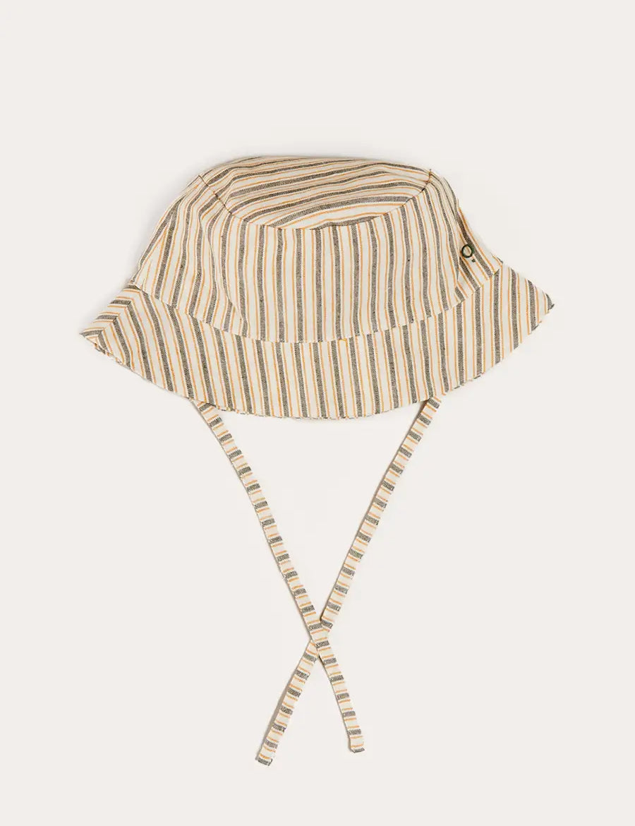 Holland Striped Sun Hat in Green (XS-M) ACCESSORIES from Pepa London