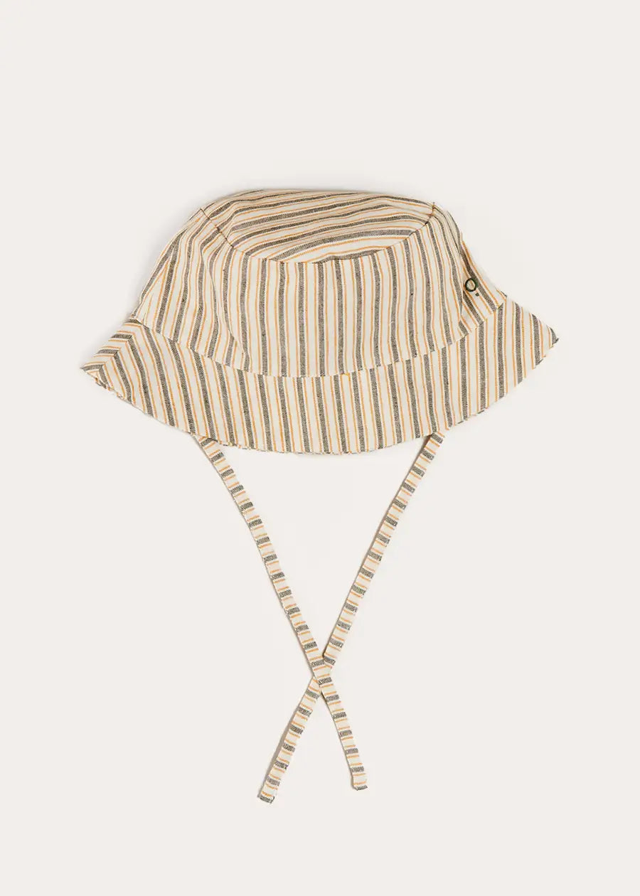 Holland Striped Sun Hat in Green (XS-M) ACCESSORIES from Pepa London