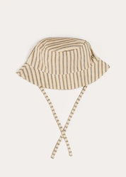 Holland Striped Sun Hat in Green (XS-M) ACCESSORIES from Pepa London