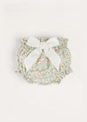 Cordelia Floral Bloomer with Bow in Pink Made with Liberty Fabric (1m-2yrs) Bloomers from Pepa London