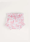 Audrey Toile Bow Detail Bloomers in Pink (1mth-2yrs) BLOOMER from Pepa London