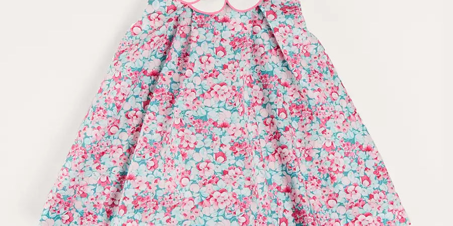 Eloise Floral Sleeveless Dress With Bloomers in Pink (3mths-3yrs) DRESSES from Pepa London
